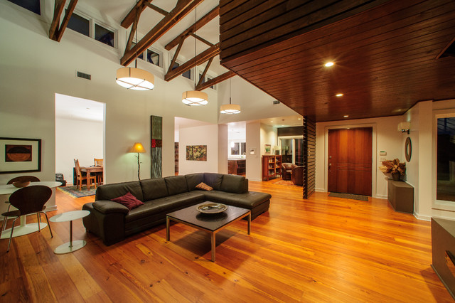 My earthy, contemporary home - contemporary - living room -