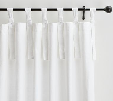 White Polka Dot Sheer Curtains White Tie Top Drapes