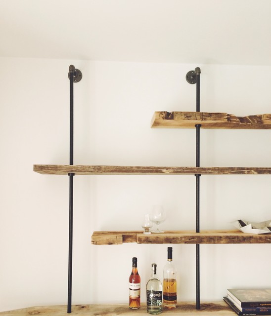 rustic display and wall shelves