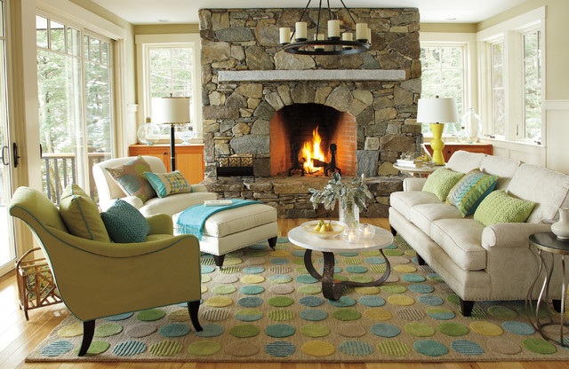 Lounge Lake Living Room - beach style - living room - boston - by ...