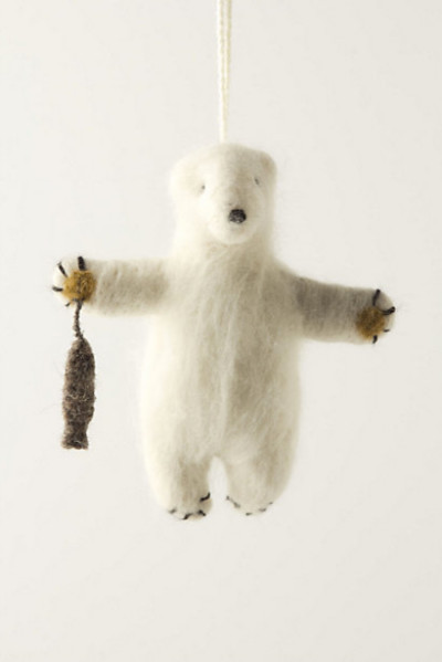 felted polar bear ornament contemporary christmas felted polar bear ornament contemporary christmas
