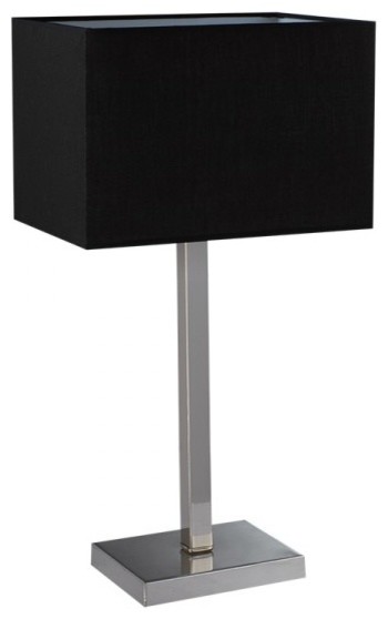 Rectangular Black Fabric Shade Contemporary Home Bedside ...