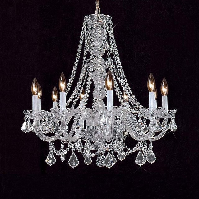 Bohemian crystal chandelier in chrome finish traditionalchandeliers