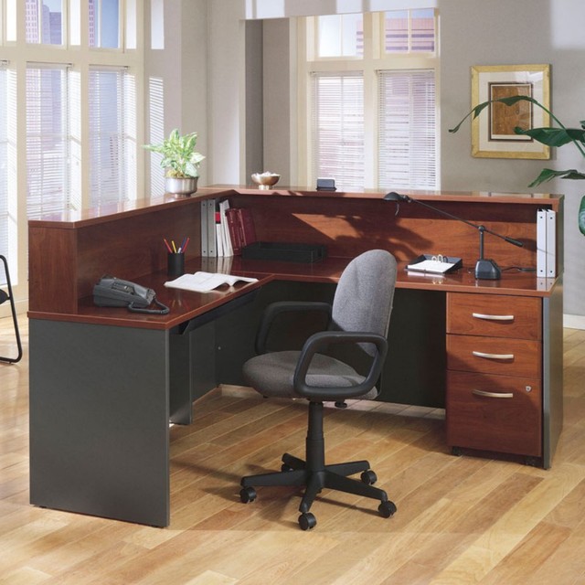 Bookcase Natural Cherry Contemporary Bookcases Cabinets And Computer ...