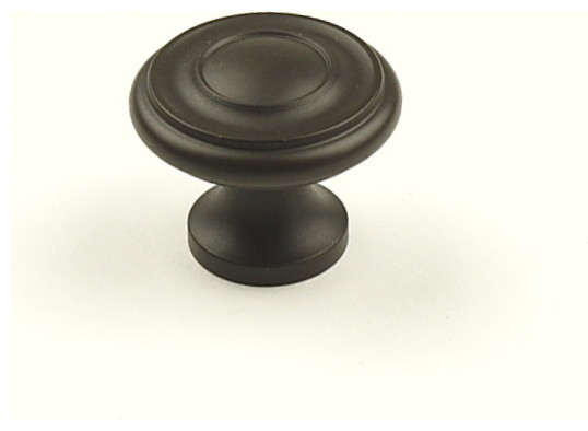 Century Hardware Solid Brass, Knob, 1-1/4" dia. Oil Rubbed Bronze modern-cabinet-and-drawer-knobs