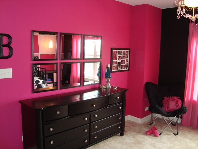 Pink and Black tween bedroom - Contemporary - chicago - by Bree ...