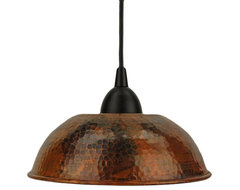 Hand-Hammered Copper Dome Pendant Light traditional pendant lighting