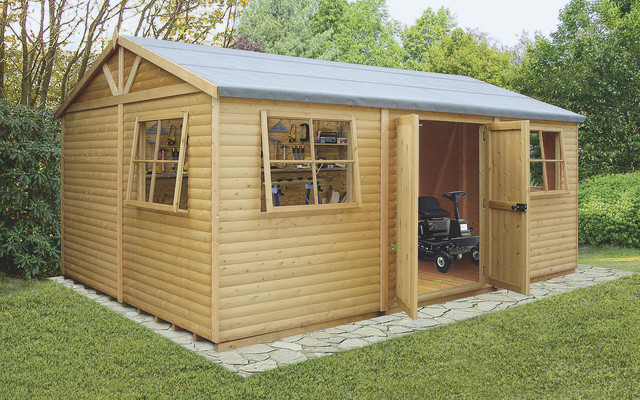  24 Mammoth Wooden Shed Workshop contemporary-garden-shed-and-building