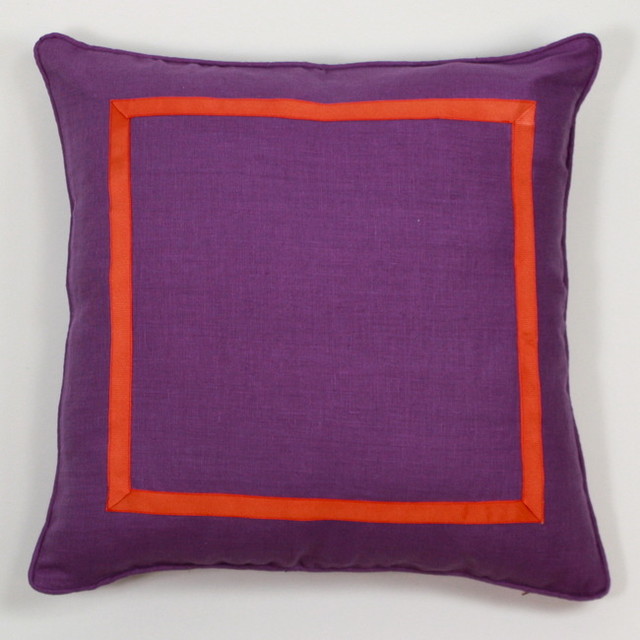 Purple And Orange Pillow - Contemporary - Decorative Pillows - by Furbish