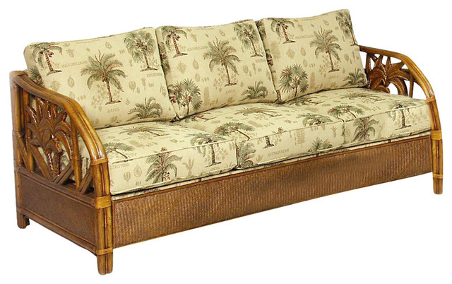 tropical print sofa bed