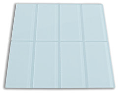 Vapor Light Blue 3 x 6 Glass Subway Tile modern kitchen tile