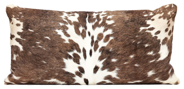 cow hide lumbar pillow