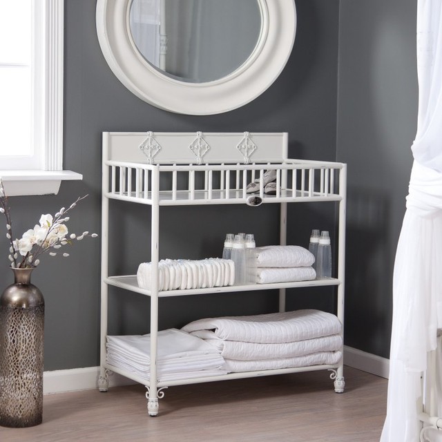 Bratt Decor Wrought Iron Indigo Changer Distressed White BDIN111