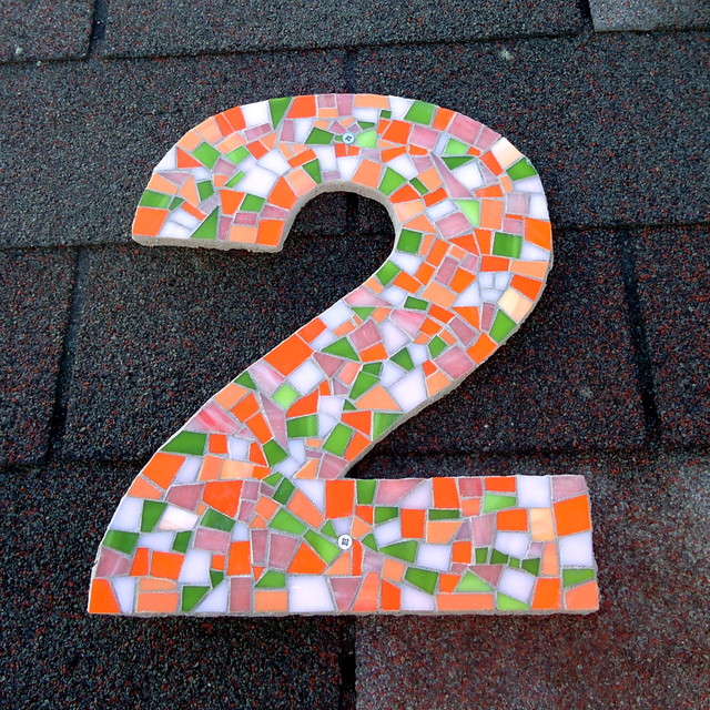 Mosaic House Numbers modern-house-numbers