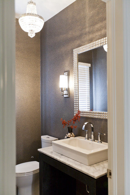 Eclectic Modern Powder Room - Contemporary - Powder Room ...