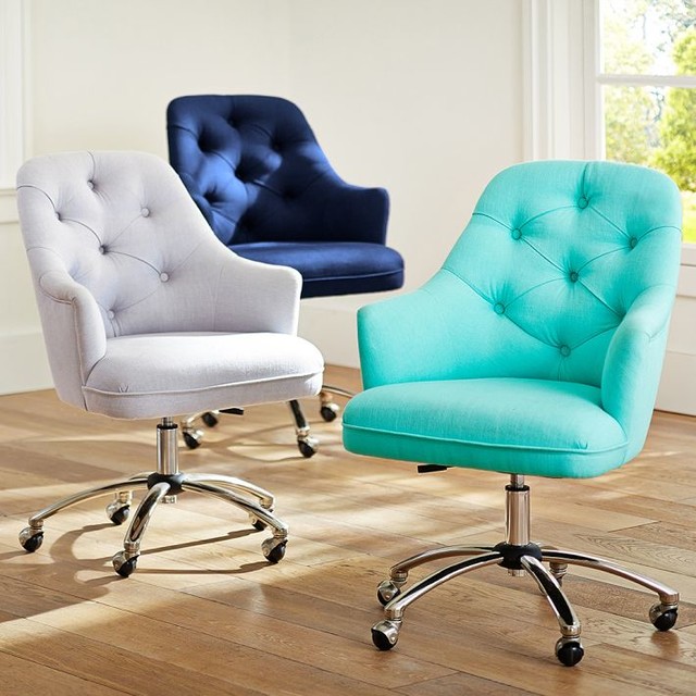 Tufted Desk Chair Contemporary Office Chairs By Pbteen