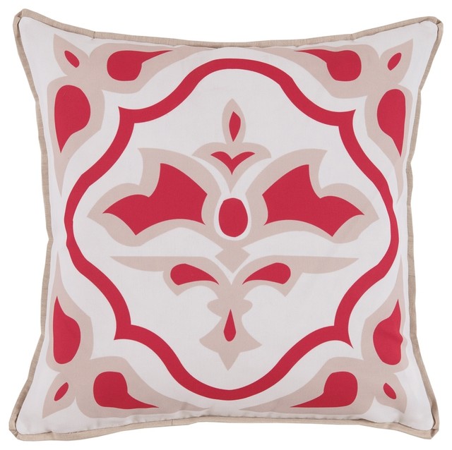 Lagos Hot Pink Outdoor Pillow by Lacefield Traditional Outdoor