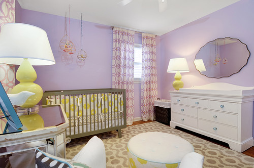 pale lilac paint color for baby's room, violet paint color for girl's nursey