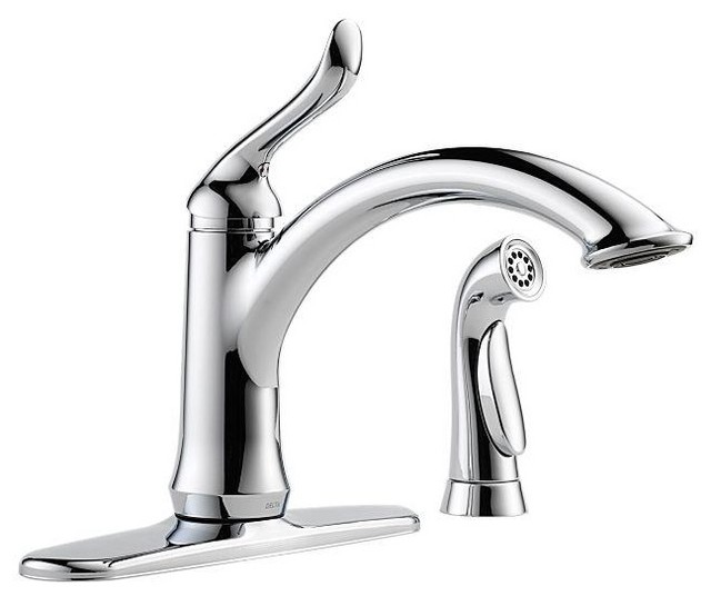 Linden single-handle pull-out spray kitchen faucet