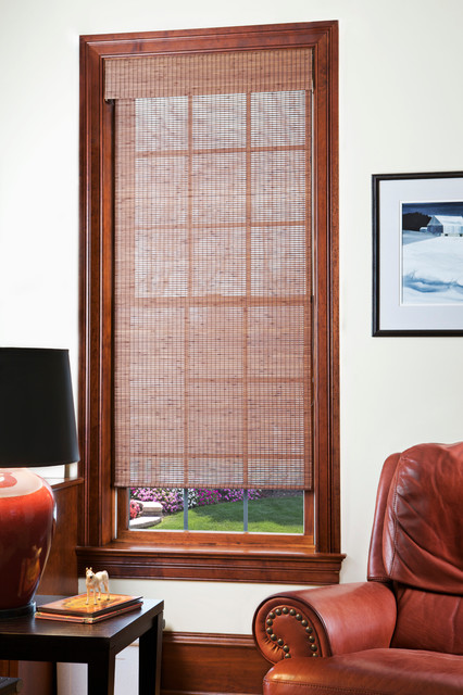 Bamboo Roller Shades in Island Natural - Tropical - Roller ...