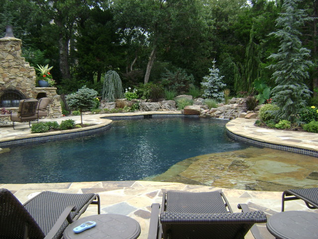 Stone mill project traditional pool oklahoma city for Pool design okc