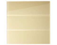 Khaki Glass 4" x 12" Subway Tile transitional-tile