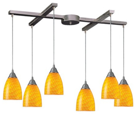 Arco Baleno 6-Light Kitchen Island Pendant Track Lighting Fixture