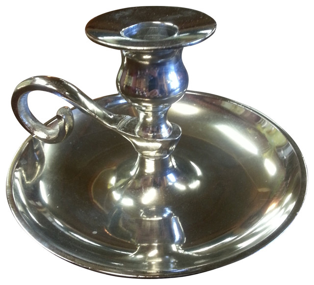 Victorian Style Candle Holder with Finger Handle Traditional