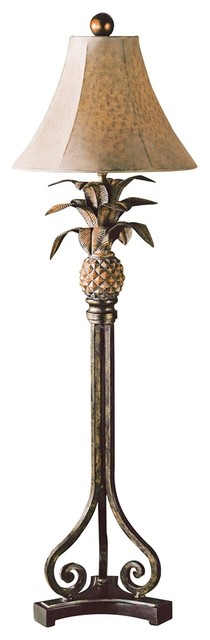 Iron Uttermost Pineapple Buffet Table Lamp - Traditional ...