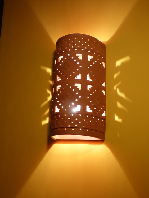 Handmade Ceramic Sconces and Pendant Lighting mediterranean-wall-sconces