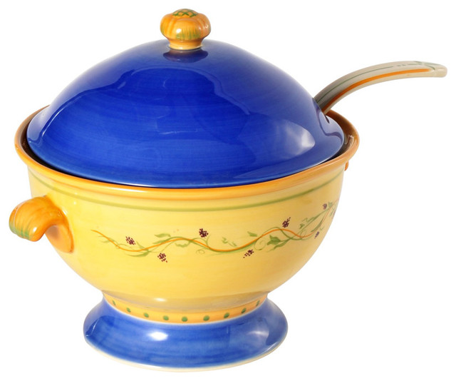 Pistoulet Soup Tureen with Ladle Traditional Serving And Salad
