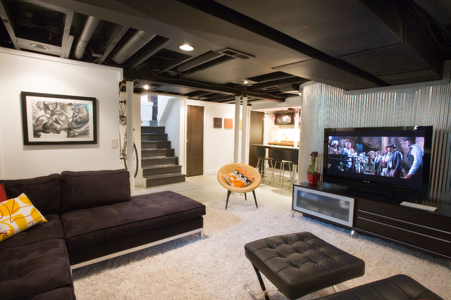 modern basement by Ryan Duebber Architect, LLC