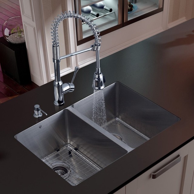 ... Equal Undermount Stainless Steel Kitchen Sink Set modern-kitchen-sinks