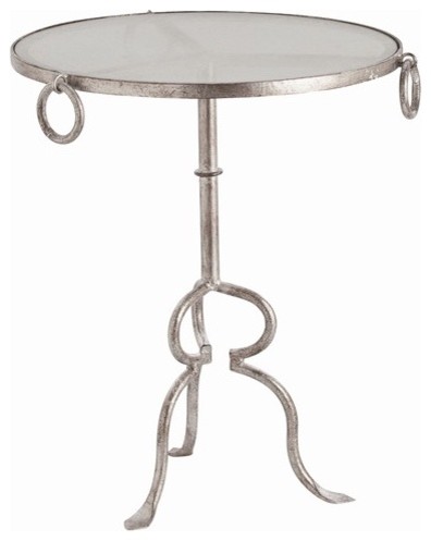 Arteriors Raul Silver Iron/Glass Side Table contemporary-side-tables-and-end-tables