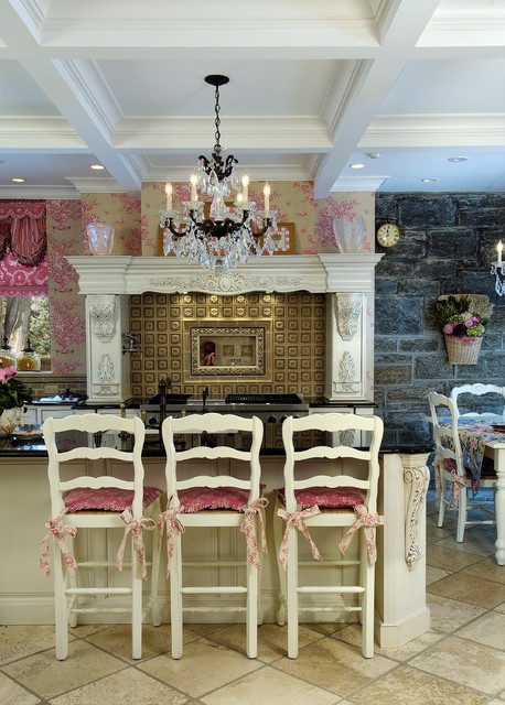 Pretty in Pink eclectic kitchen