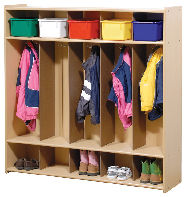 children's coat and shoe storage