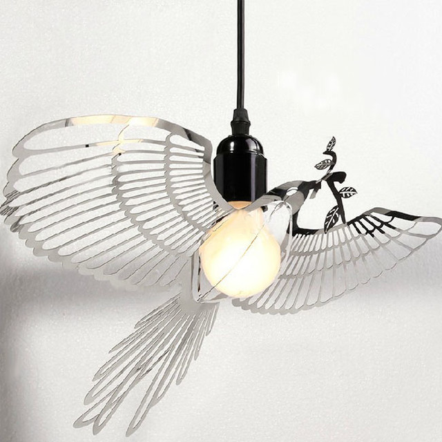 Modern Carved Metal Bird Pendant Lighting Contemporary Pendant