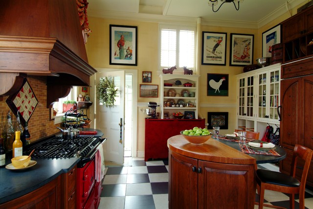 Red AGA - Traditional - Kitchen - boston - by K.Marshall Design Inc.