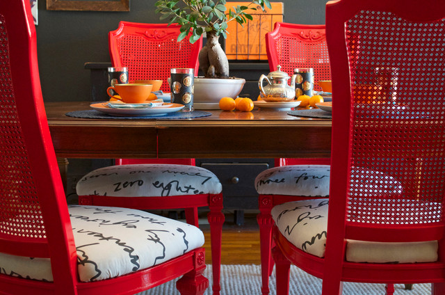 eclectic dining room by Sarah Greenman