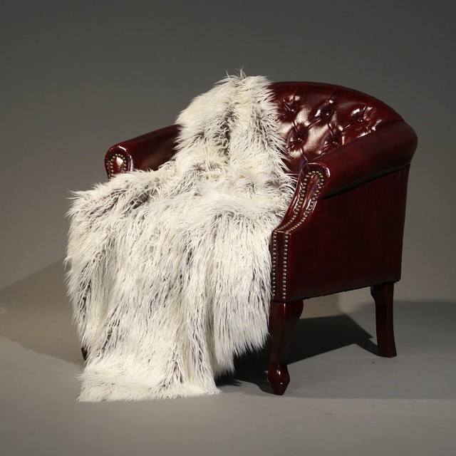 Tibetan Lamb Faux Fur Lap Throw Blanket Contemporary Throws by Amazon