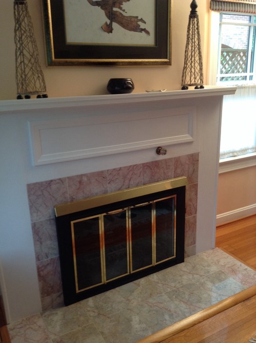 fireplace tile around replacing painting paint screen replace fix viable bronze option would thank