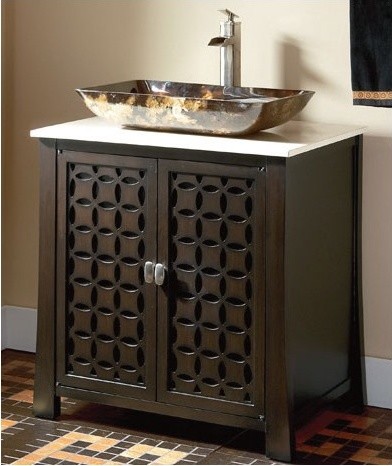 Bathroom Vessel Sinks on Single Vessel Sink Vanity Set   Modern   Bathroom Vanities And Sink