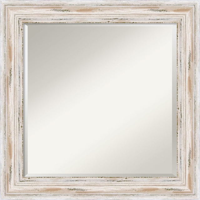 Alexandria Whitewash Wall Mirror Traditional Wall Mirrors by