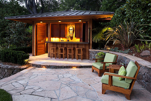 Tropical Patio by Mill Valley Landscape Architects &amp; Designers ...