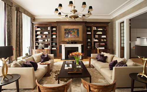 http://www.renedekker.co.uk Symmetry is captured in this traditional living room by Rene Dekker Design