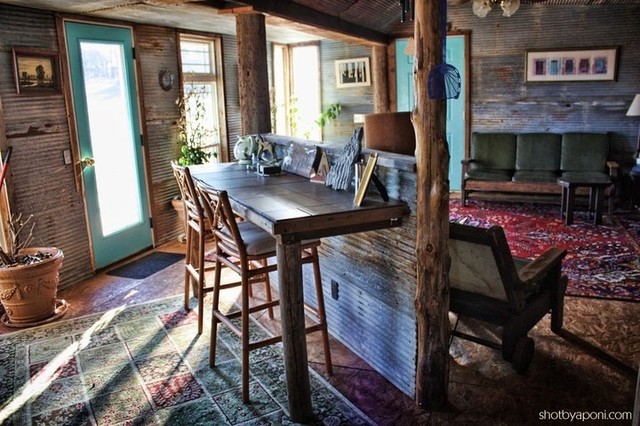 eclectic living room SALVAGE BY HOUZZERS