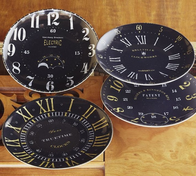 New Year's Eve Salad Plate Eclectic Holiday Dinnerware by Pottery