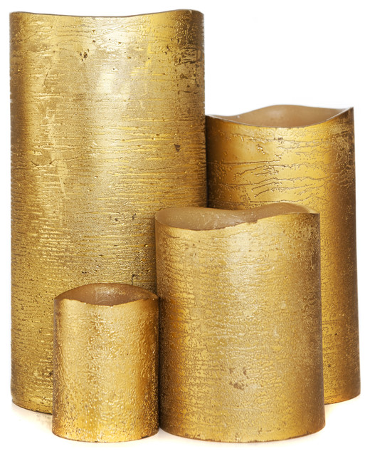 Gold Metallic Flameless Candles Candles other metro by The