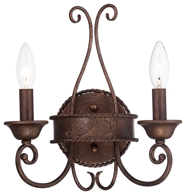 Traditional Brantley Bronze 12" High Scavo Glass Wall Sconce Traditional Wall Lighting by