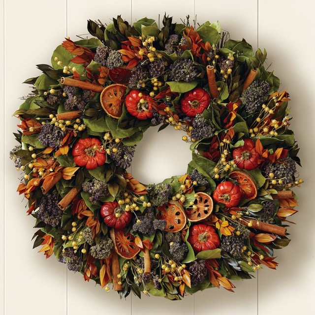 ... and Cinnamon Stick Wreath traditional holiday outdoor decorations